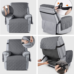 Housse de <span class=keywords><strong>protection</strong></span> imperméable MESOROCK pour meubles de salon, pour animaux domestiques, lavable, avec poches et sangles élastiques, pour fauteuils inclinables - Product Image 6