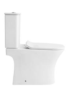 Современный европейский унитаз без ободка, напольный, с гравитационным смывом, квадратный, керамический, двухкомпонентный, с двойным смывом - Product Image 3