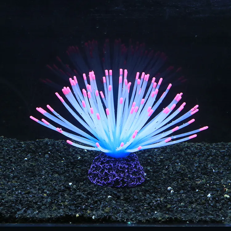 Aquarium-Landschaftssoftware-Simulation Meer einzelfisch Aquarium-Landschaftsset fluoreszierender Seegras