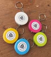 Porte-clés mètre ruban mini portable personnalisé pas cher avec logo imprimé pour publicité d'entreprise, expositions, événements, cadeaux promotionnels