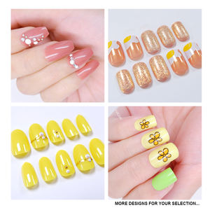 <span class=keywords><strong>Faux</strong></span> ongles colorés Cameo, avec pierres de perles, courts, ballerine, bijoux de créateur, par pression, de luxe, nouvelle collection 2020 - Product Image 6