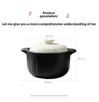 Casserole en céramique émaillée antiadhésive durable de grande capacité compatible avec les cuisinières à gaz