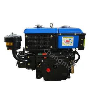 Cina 12hp silinder tunggal mesin diesel dengan radiator ZR195 mesin diesel pompa air