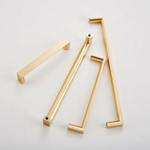 Tirador de barra cuadrada Vintage, manija de armario de cocina de oro cepillado, dormitorio, Hotel, sala de estar, taller escolar, cajón de tocador de Hospital - Product Image 1