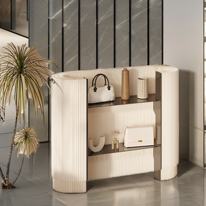 <span class=keywords><strong>Table</strong></span> de réception commerciale pliable portable, en <span class=keywords><strong>bois</strong></span> minimaliste, mobile, pour événements, bureau, boutique, maison, bar, centre commercial - Product Image 2
