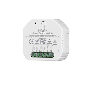 Módulo de Interruptor WiFi MOES Tuya Matter, 2 Canales, Relé Inteligente de Automatización, Temporizador, Control Remoto por Aplicación, Compatible con Alexa, Google <span class=keywords><strong>Home</strong></span> y <span class=keywords><strong>Apple</strong></span> - Product Image 1