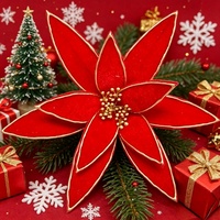 Vintage Ausgebleichte Weihnachtsblumen in Gedämpften Tönen Weihnachtsstern für Rustikale Dekoration