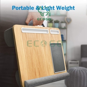 Wooden <strong>Lap</strong> <strong>Desk</strong> Fits up to 17 Inches Laptop <strong>Desk</strong> Built in Mouse Pad &amp; Wrist Pad <strong>for</strong> Tablet Laptop Stand with Pen &amp; Phone Holder - Product Image 6