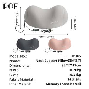 Oreiller chauffant ergonomique en mousse à mémoire de forme pour le cou, en soie de lait, anti-acariens, matelassé, antistatique <span class=keywords><strong>et</strong></span> lavable - Product Image 5