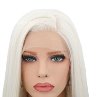 Perruque longue sans colle 13*4 Lace Front 26 pouces, blond doré dégradé avec effet ombré, fibre haute température, ondulations effet vague d'eau