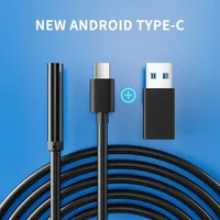 Caméra endoscopique USB Type-C 7,0 mm, étanche IP67, 6 LED réglables, pour inspection flexible sur téléphone et PC