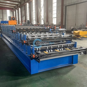 Columbia phổ biến tr4 TR6 R101 hình thang tấm lợp ba lớp cuộn tạo thành máy - Product Image 6