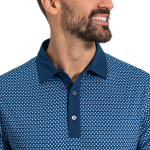 Polo de golf pour homme en nylon à haute élasticité, t-shirts avec logo personnalisé, vêtements de sport à sublimation avec impression sur toute la surface, maillot de compression en bambou - Product Image 5