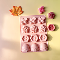 Moule à gâteau en silicone personnalisable Candyer en forme d'abeille et de fleur, antiadhésif, sans BPA, pour mousse et décoration