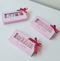 Boîte rigide magnétique personnalisée avec logo, outils de beauté pour les ongles pour femmes, revêtement UV, paillettes, gaufrage, laminage mat, pressage à l'air