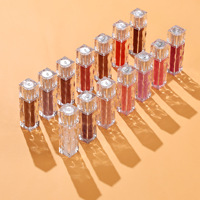 Miroir d'eau translucide glaçure à lèvres tasse antiadhésive hydratation durable blanc pas facile à tomber de couleur rouge à lèvres