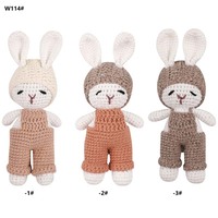 Poupées de lapin tricotées à la main, animaux en peluche au crochet, mascotte personnalisée, cadeau sur mesure, décoration intérieure