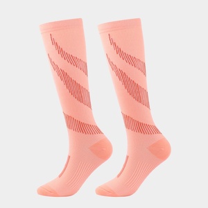 Wholesale Custom <b>Compression</b> Running <b>Socks</b> Men <b>Women</b> Athletic Grip Sports High Quality Knee High Cotton Anti Slip Logo - Product Image 6