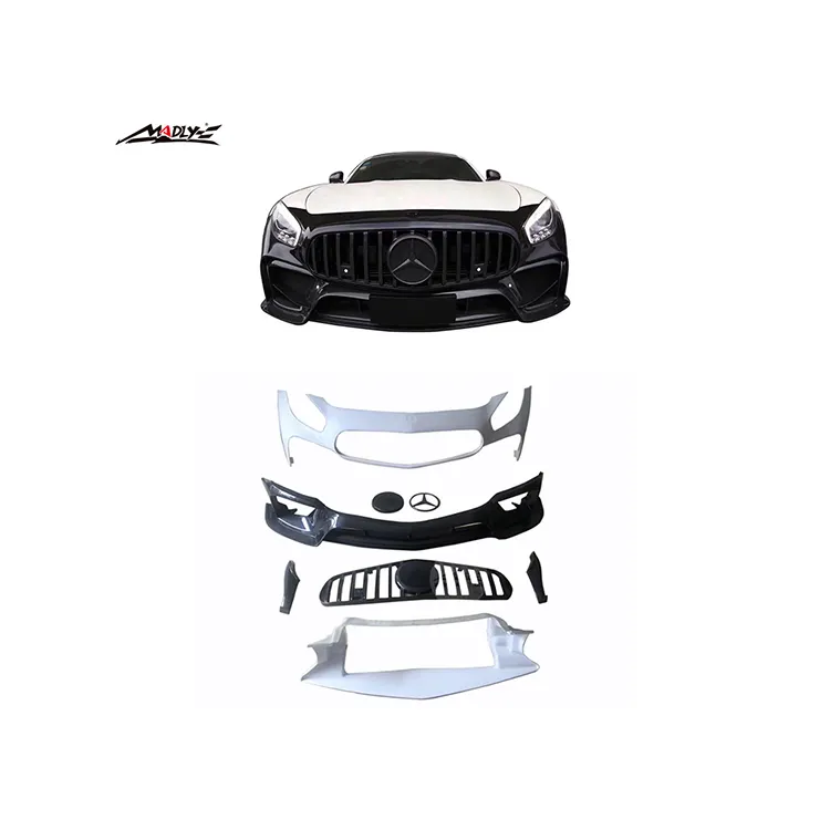 Madly Kit Bodi Mobil Mercedes-Benz AMG GT GTS GTC C190, Kit Bodi Bumper Depan Gaya IMP Untuk Benz AMG GT Kit Bodi