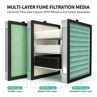 Pengganti Filter untuk FES350 Fume Extractor XL500 700 HEPA Filter Karbon Aktif Filter Udara Efisiensi Tinggi Prefilter