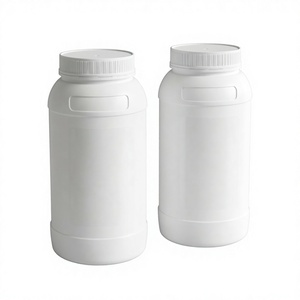 Round Wide Mouth Fluorinated HDPE <b>Plastic</b> Bottle 2L White with Tamper Evident Screw <b>Cap</b> for Organic Solvents Vietnam FactoryMFG - Product Image 1