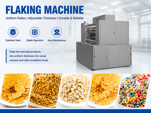 Nueva Máquina Extrusora de Alimentos de Acero Inoxidable Totalmente Automática para la Producción de <span class=keywords><strong>Cereales</strong></span> para el Desayuno, Equipo para Hacer Hojuelas de Maíz - Product Image 1