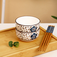 Ensemble de bols à ramen classiques japonais personnalisés bols de service en grès cérame cuillères à baguettes de riz nouilles vaisselle à usage alimentaire