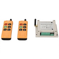 Kit de télécommande industrielle 6 touches pour grue, transmetteur à bouton-poussoir, relais 6 canaux DC12V, interrupteurs RF sécurisés et récepteur en ABS