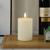 Grande bougie sans flamme mèche scintillante cire de paraffine a mené des bougies décoration de lumières
