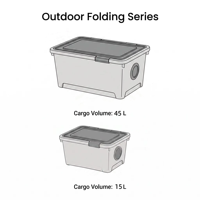 Boîte de rangement en plastique pour camping Van Life WONFUN, avec couvercle, empilable, rectangulaire, pour la salle de bain