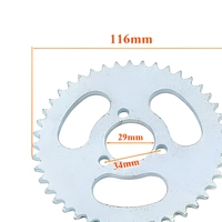 Chaîne de pignon arrière T8F 44T 29mm avec maillon maître 108 maillons pour kart, VTT, mini-moto, véhicule électrique