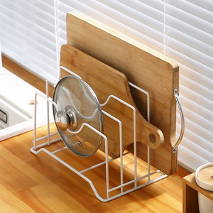 Organizador <span class=keywords><strong>de</strong></span> Utensilios <span class=keywords><strong>de</strong></span> Cocina Metálico Multifuncional <span class=keywords><strong>de</strong></span> Cuatro Niveles, Tipo Vertical, para Gabinetes, Tapas <span class=keywords><strong>de</strong></span> Ollas y Tablas <span class=keywords><strong>de</strong></span> Cortar - Product Image 4