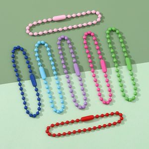 10 pièces/sacs chaînes perlées en métal pour bijoux faits à la main porte-clés pendentif perle brins fournitures en gros - Product Image 2