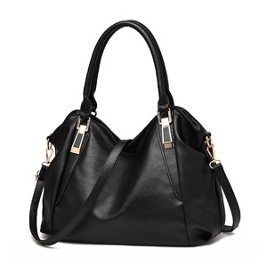 Sac à main en cuir PU souple de haute qualité pour femmes, couleur unie, grande capacité, sac à bandoulière - Product Image 5