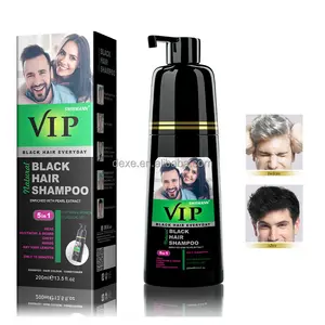 Dexe VIP Hot Sale ODM Non Allergic Semi Permanent Hair Black Darkening Dye Shampoo Magic Hair Color Dye Shampoo