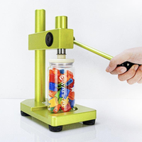 Machine de scellage manuelle pour bocaux en plastique PET avec couvercles en aluminium, idéale pour l'emballage du thé, du jus, des sodas et des boissons