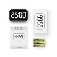 Mini numérique analogique-numérique réveil grand écran LED compte à rebours douche minuterie Fitness rappel magnétique aspiration cuisine cuisson