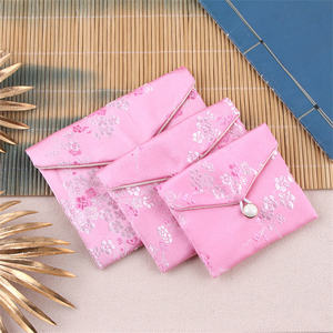 8*10cm brocado chino de seda bordado hecho a mano pequeñas bolsas de regalo de joyería - Product Image 5