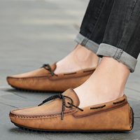 Mocassins décontractés pour hommes grandes tailles, chaussures respirantes en microfibre à enfiler, stock disponible, chaussures pour hommes à porter au quotidien