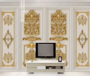 Mural <span class=keywords><strong>de</strong></span> Estilo Real para Dormitorio y Uso en Hoteles, Papel Tapiz <span class=keywords><strong>de</strong></span> Lujo con Relieve Dorado <span class=keywords><strong>de</strong></span> <span class=keywords><strong>Corte</strong></span> Europea, Decoración del Hogar - Product Image 2