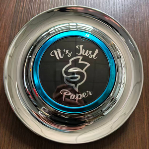 Tapas de Rueda Flotantes Cromadas con Emblema Negro Brillante para Autos de Pasajeros INFINITI Dodge Benz <span class=keywords><strong>Chevrolet</strong></span> - Product Image 1
