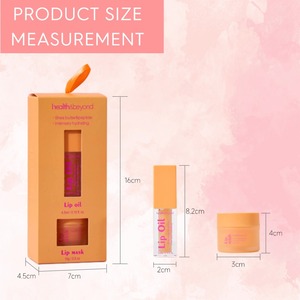 Échantillon gratuit ensemble de gommage et de baume à lèvres, boîte d'affichage de bâton de baume à lèvres teinté de bande dessinée, étiquette privée - Product Image 2