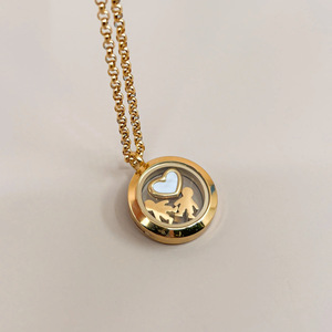 Collane <span class=keywords><strong>con</strong></span> Ciondolo Fai-da-Te Retrò Europeo-Americano, Colore Oro 18K, Scatola Trasparente, Catene Apribili, Principalmente in Rame - Product Image 5