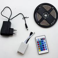 5m 12v Smart Led Strip Light 5050 RGB 24key Télécommande Smart Room Smart Lights Kit Dream Color LED Strip pour la décoration
