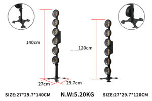 TIITEE Precio de fábrica P2 Ronda Retro Blinder Luz LED 6PCs 300W Luz estroboscópica Control de píxeles Disco Vintage Luz de escenario - Product Image 6