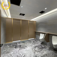 Immeuble de bureaux professionnel nouvelle cloison de toilette solide élégante Style moderne en acier inoxydable douche cabine de toilette plafond au sol