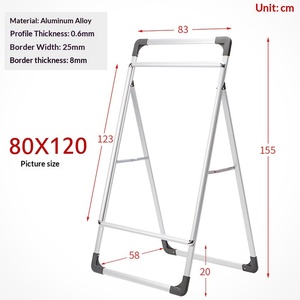Support d'affichage de <span class=keywords><strong>recrutement</strong></span> sur pied en forme humaine en panneau KT, en alliage d'aluminium, pliable, simple ou double face, portable - Product Image 6