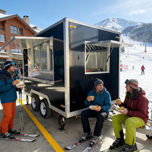Camion de restauration mobile de haute qualité pour la rue, chariot de <span class=keywords><strong>camping</strong></span>, remorque pour hot-dogs et burgers, van de <span class=keywords><strong>camping</strong></span>, remorque alimentaire pour café - Product Image 3