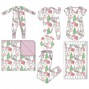 Camisón Navideño Personalizado con Estampado, Pijama Corto para Mamá e Hija, Ropa de Dormir Informal de Bambú, Conjunto de Pijamas para Mujer - Product Image 2