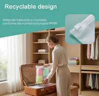 Sac en plastique CPE givré avec logo personnalisé PPWR, fermeture éclair refermable, imperméable, sac en polyéthylène refermable pour vêtements